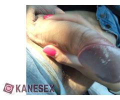 In my car handjob